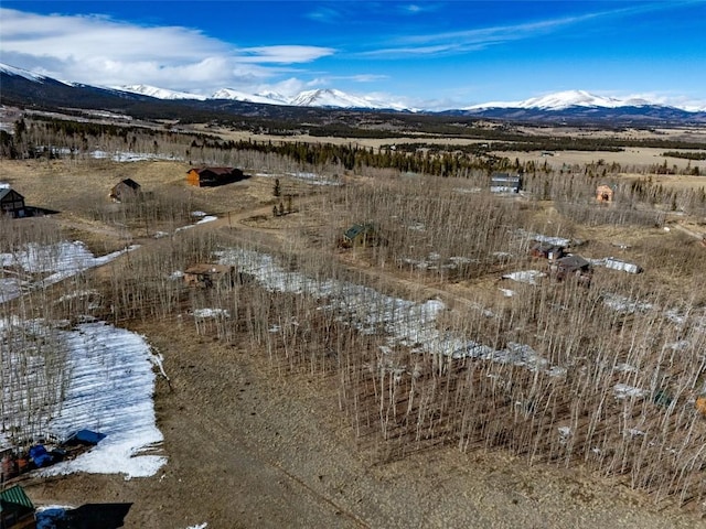 aerial view featuring a mountain view