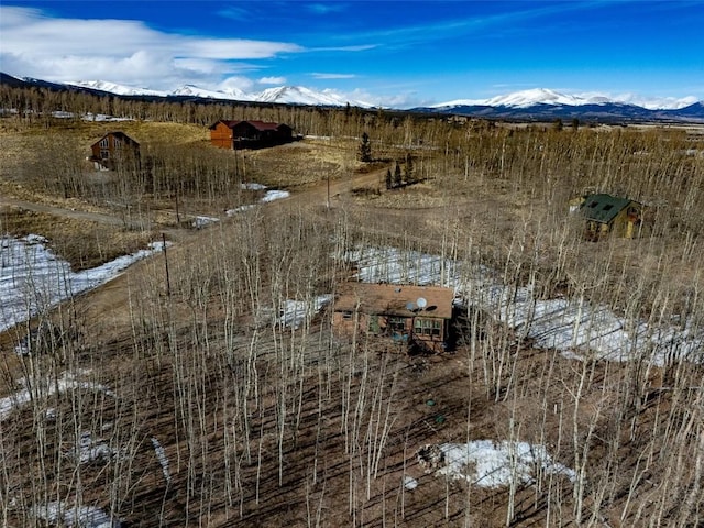 exterior space featuring a mountain view