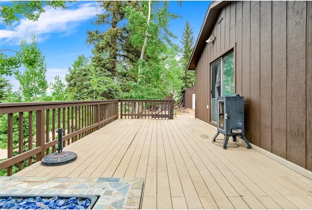 view of wooden deck