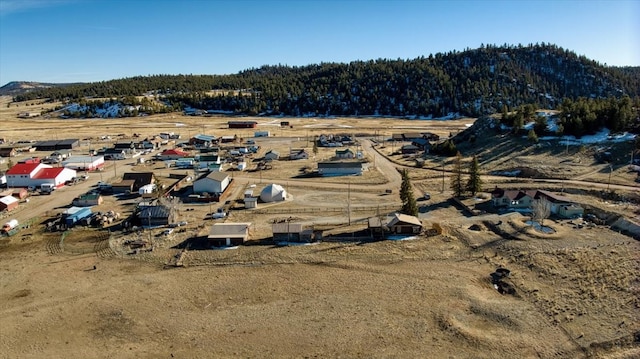 bird's eye view featuring a mountain view