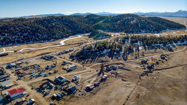 aerial view featuring a mountain view