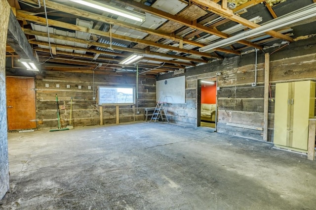 interior space featuring concrete floors