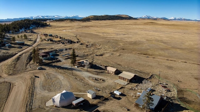 aerial view featuring a mountain view