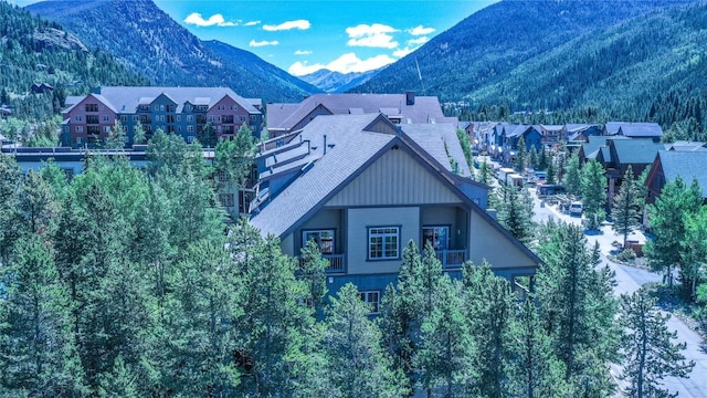 exterior space with a mountain view