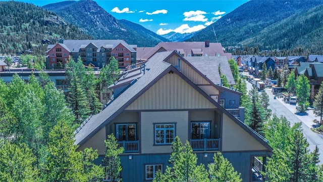 exterior space with a mountain view