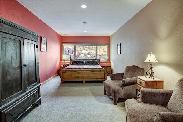 view of carpeted bedroom