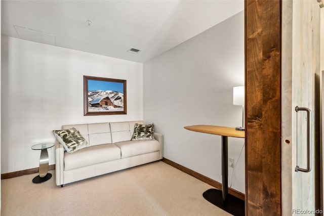 view of carpeted living room