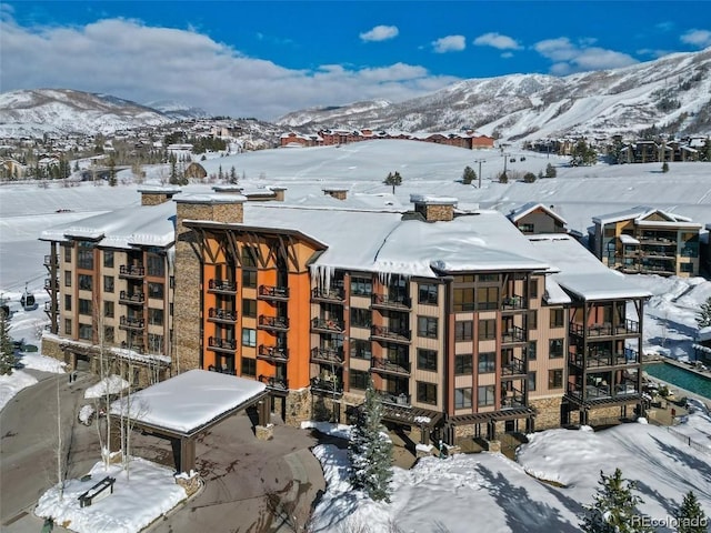 exterior space with a mountain view