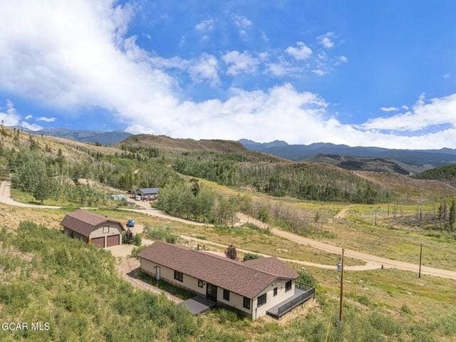 property view of mountains featuring a rural view