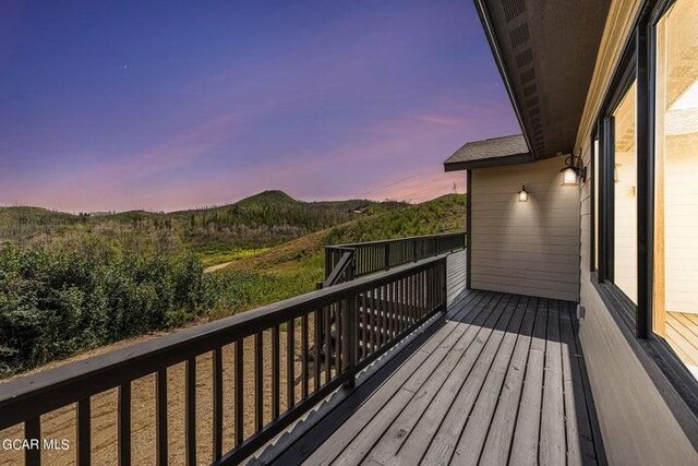 view of deck at dusk