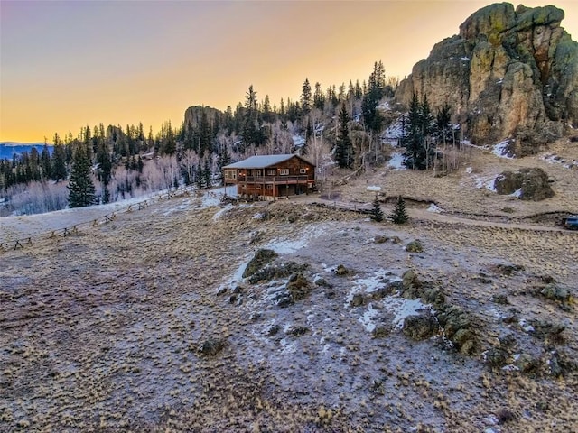 view of local wilderness with a wooded view