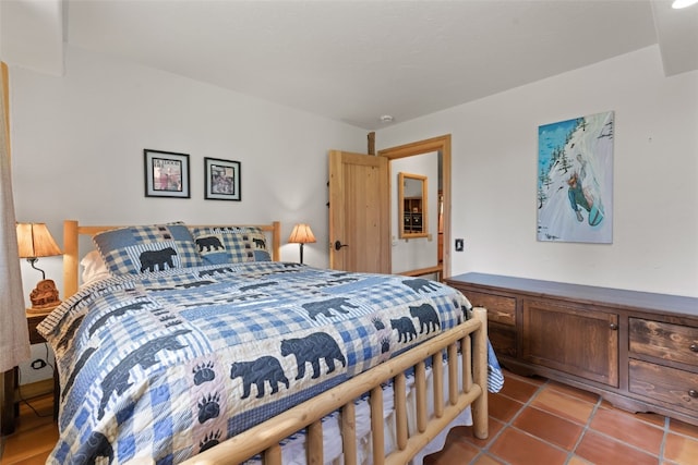 view of tiled bedroom