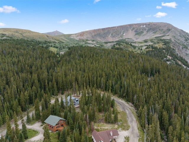 aerial view featuring a mountain view