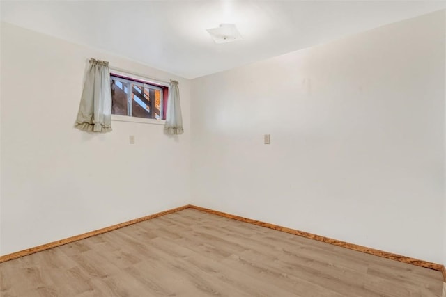 empty room featuring light wood-type flooring