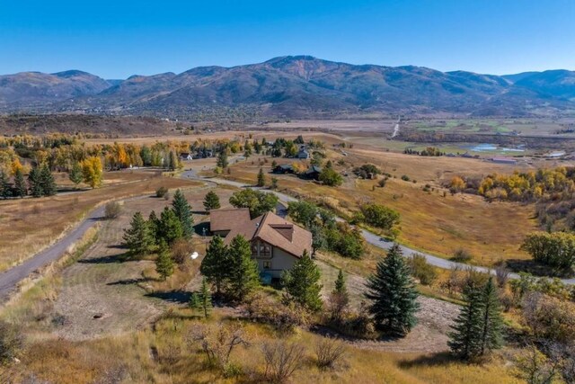 view of mountain feature featuring a rural view