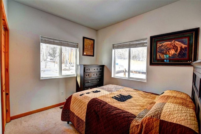 view of carpeted bedroom