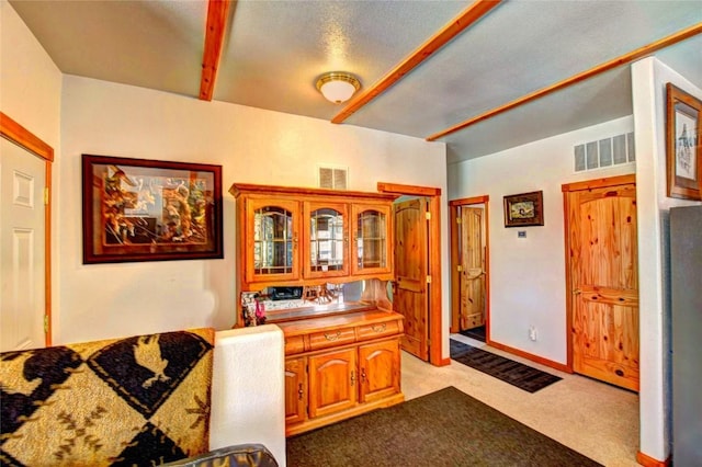 bathroom featuring vanity and a textured ceiling