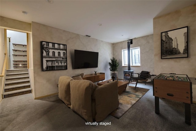 view of carpeted living room