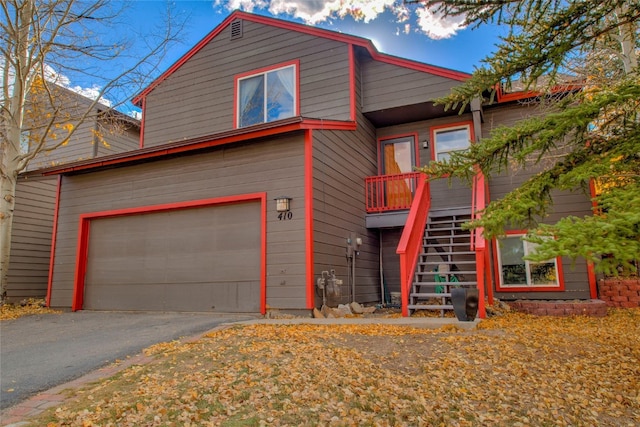 view of front facade with a garage