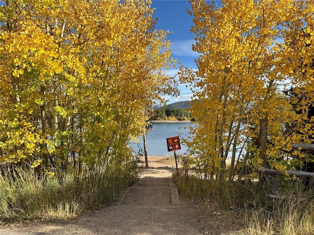 property view of water with a mountain view