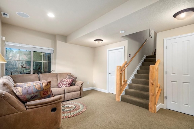 view of carpeted living room