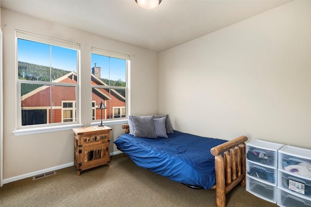 bedroom featuring carpet