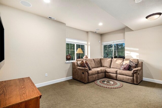 view of carpeted living room