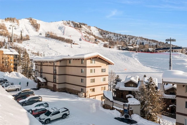 exterior space featuring a mountain view