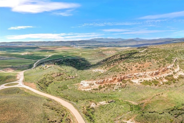 aerial view featuring a mountain view