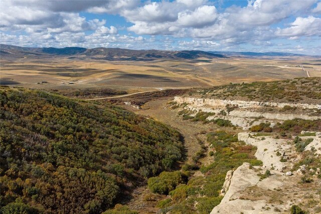 bird's eye view featuring a mountain view