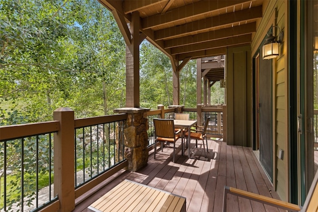 view of wooden terrace