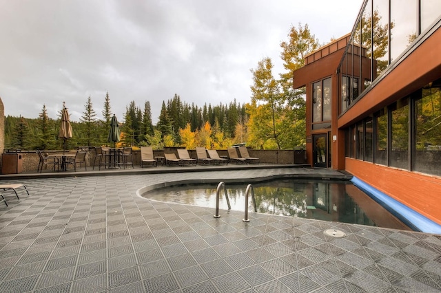 view of pool with a patio area