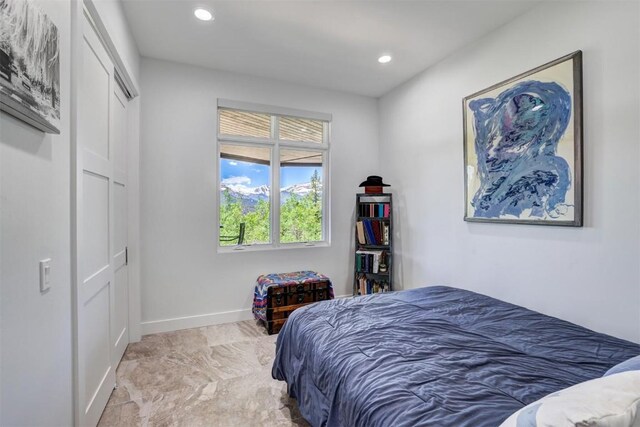 bedroom featuring a closet