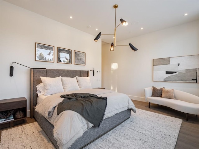 bedroom featuring hardwood / wood-style flooring