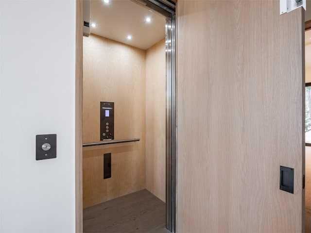 interior details featuring elevator