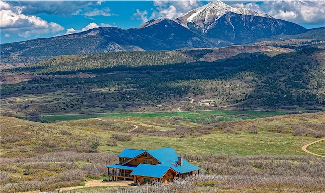 mountain view with a rural view