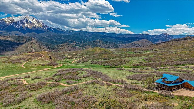 property view of mountains with a rural view