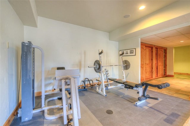 view of exercise room