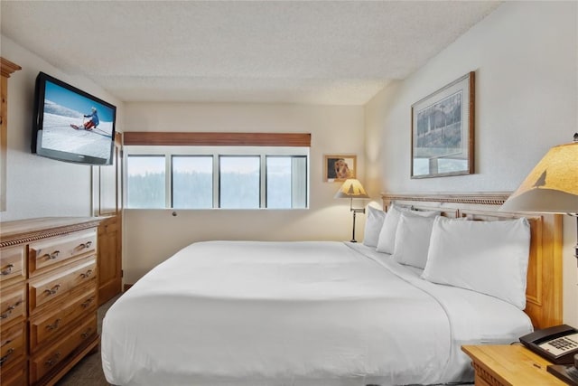 bedroom featuring a textured ceiling