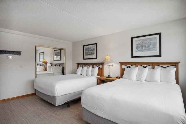 bedroom with a textured ceiling