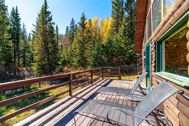 view of wooden terrace