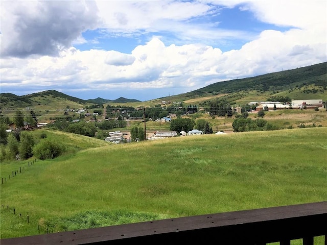 property view of mountains with a rural view