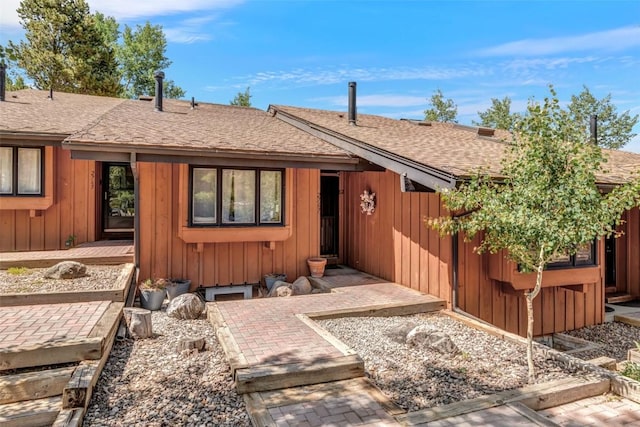 view of front of home with a patio