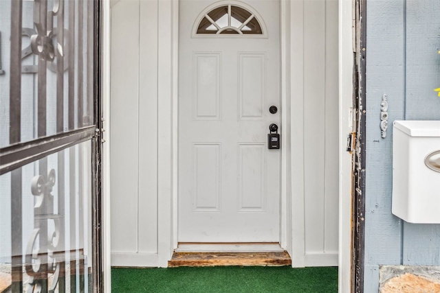 view of doorway to property
