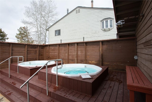 32 Sequoia Court -, Steamboat Springs, CO 80487 - wooden deck with hot tub deck surround