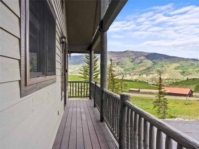 89 Emerald Rd, Silverthorne, CO 80498 - wooden terrace featuring a mountain view