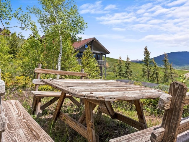 89 Emerald Rd, Silverthorne, CO 80498 - wooden terrace featuring a mountain view