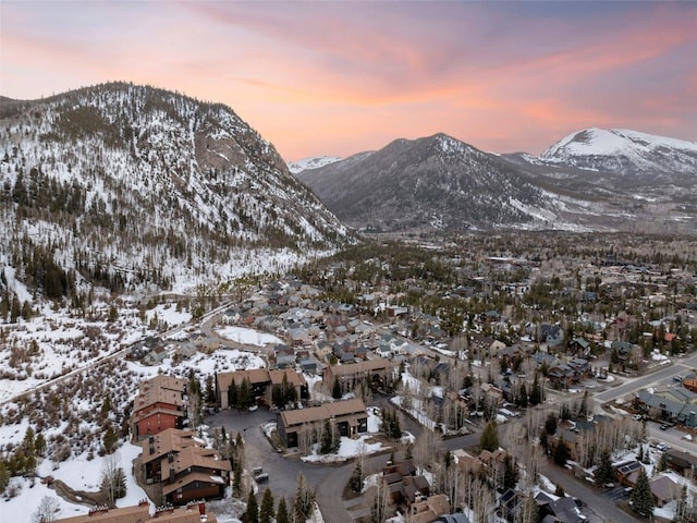 mountain view with a residential view