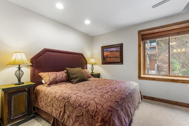 2137 Overlook Ln Unit 104, Steamboat Springs, CO 80487 - bedroom featuring carpet floors, baseboards, and recessed lighting