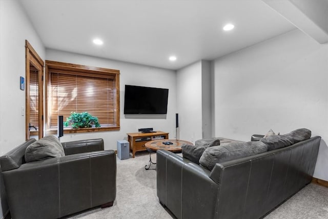 2137 Overlook Ln Unit 104, Steamboat Springs, CO 80487 - living area featuring light colored carpet and recessed lighting